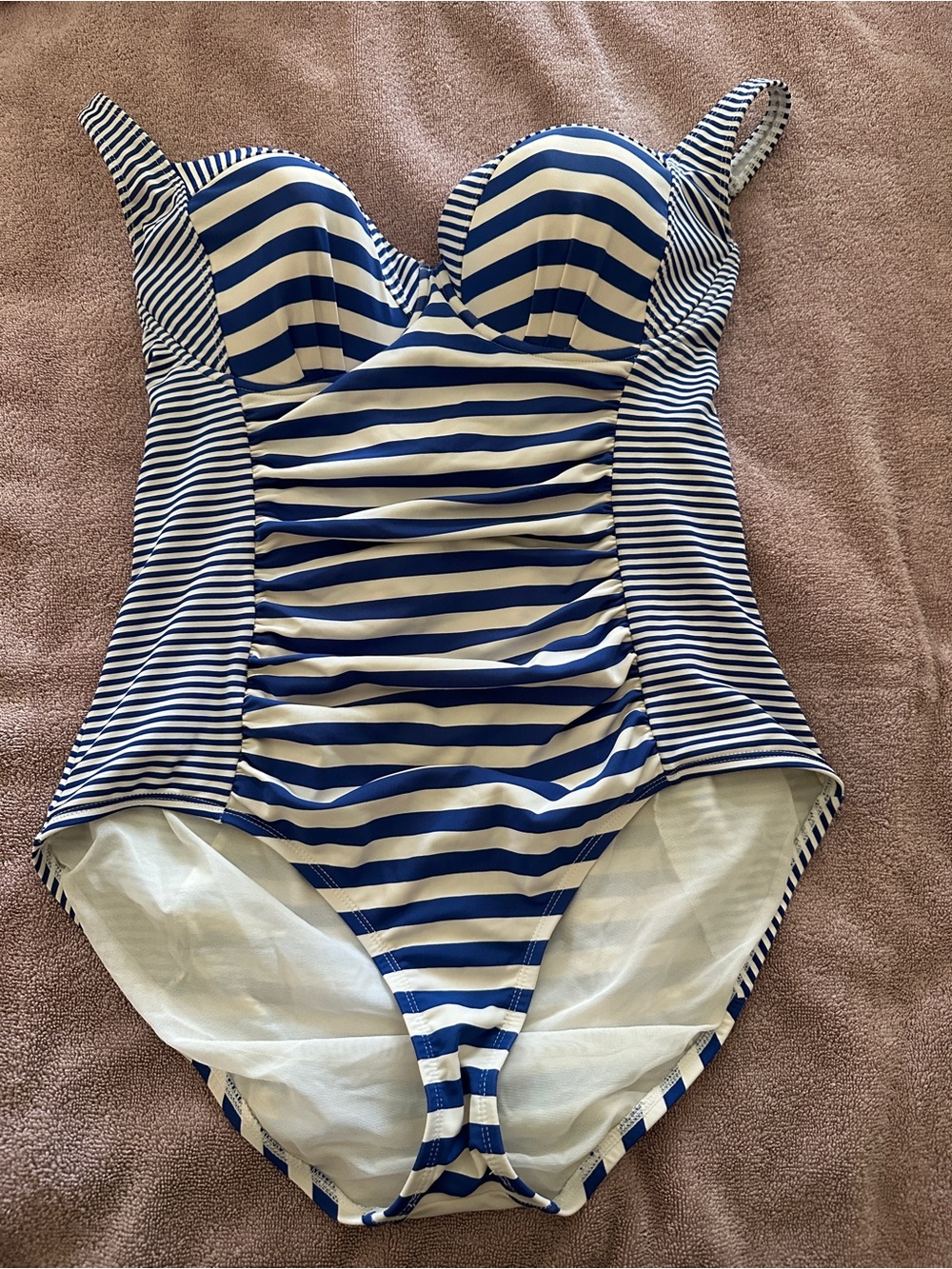 torrid Blue and White Striped One-Piece Swimsuit